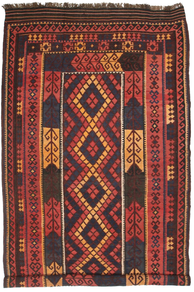 Afghan Wool Kilim 8 x 15 Flat Woven Rug 6411