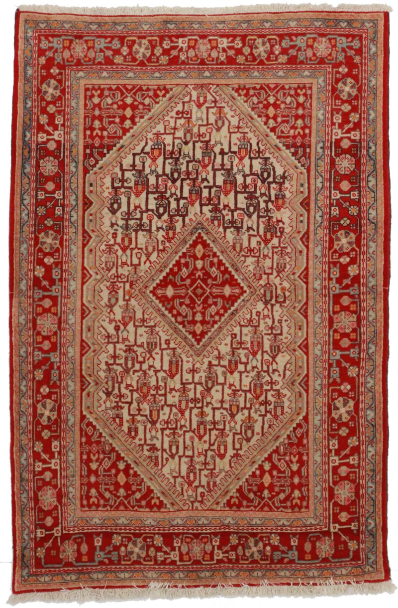 Persian Tabriz 4 x 6 Wool Oriental Rug 7140