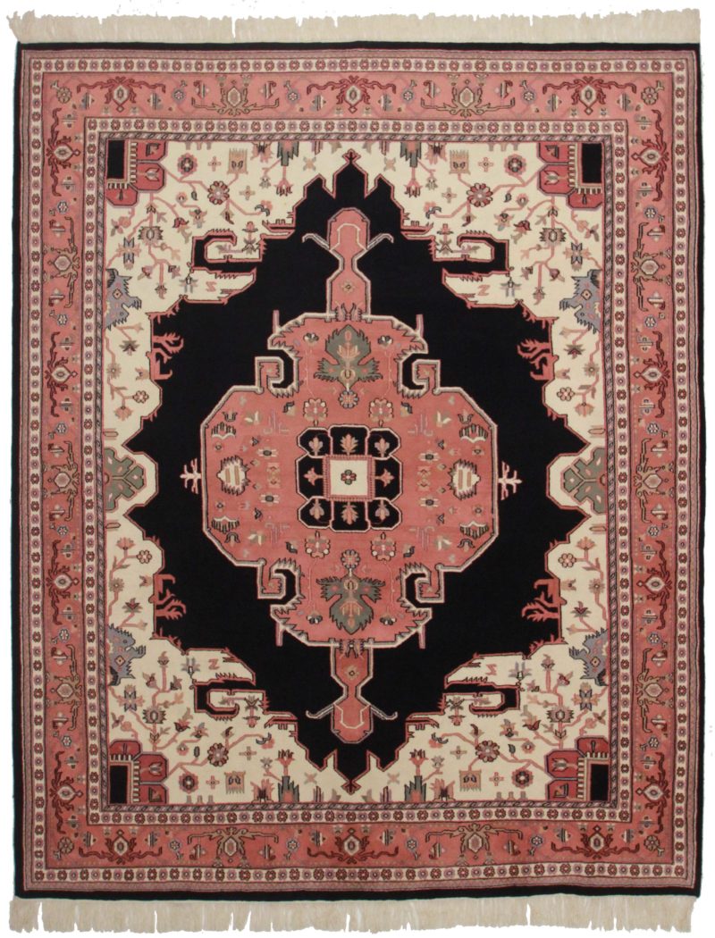 Vintage Indian 8 x 10 Wool Rug 2441