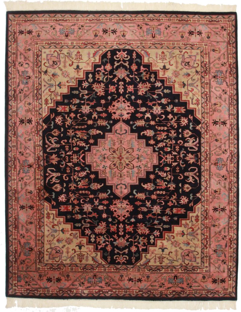 Vintage Indian 8 x 10 Wool Rug 9055