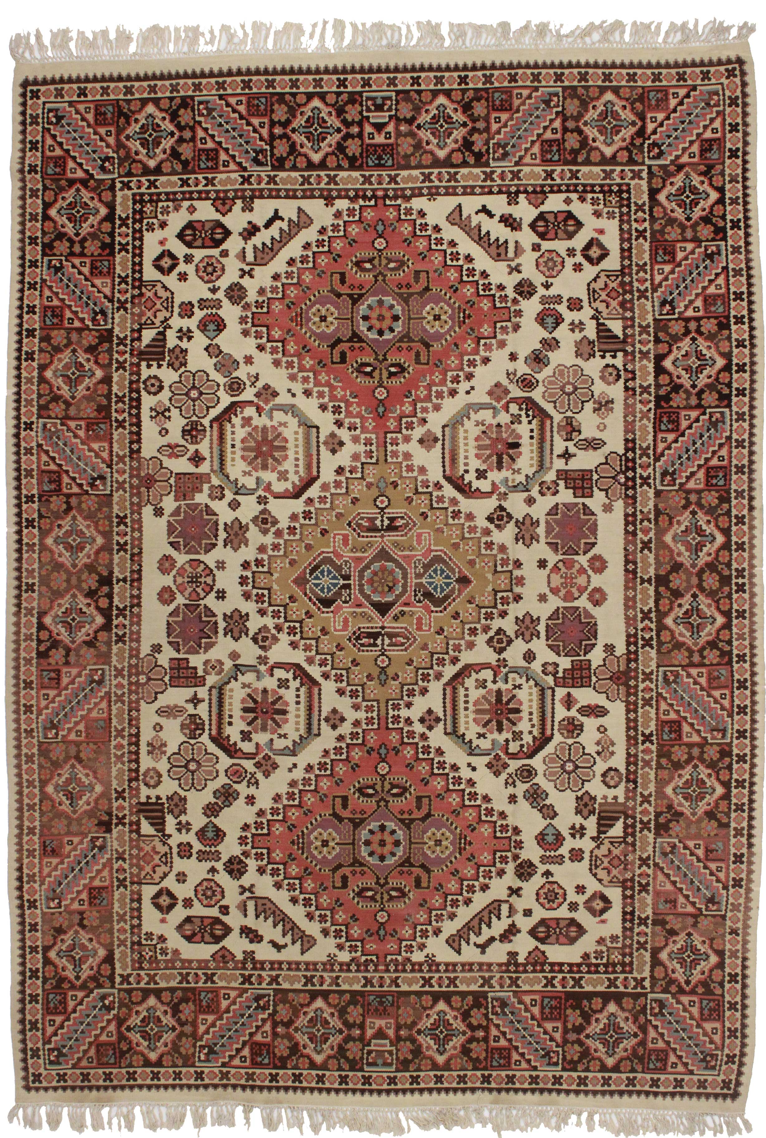 K0061907 Vintage Anatolian Kilim Rug - 7' 7 x 9' (91 x 108)  The Source  for Vintage Rugs, Tribal Kilim Rugs, Wool Turkish Rugs, Overdyed Persian  Rugs, Runner Rugs, Patchwork Rugs