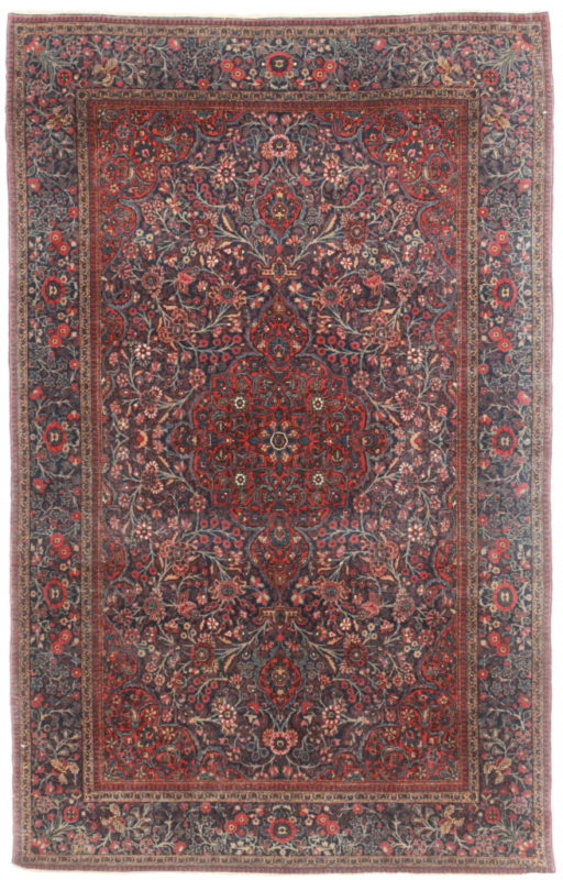 4 x 7 Antique Fine Persian Kashan Rug 14174