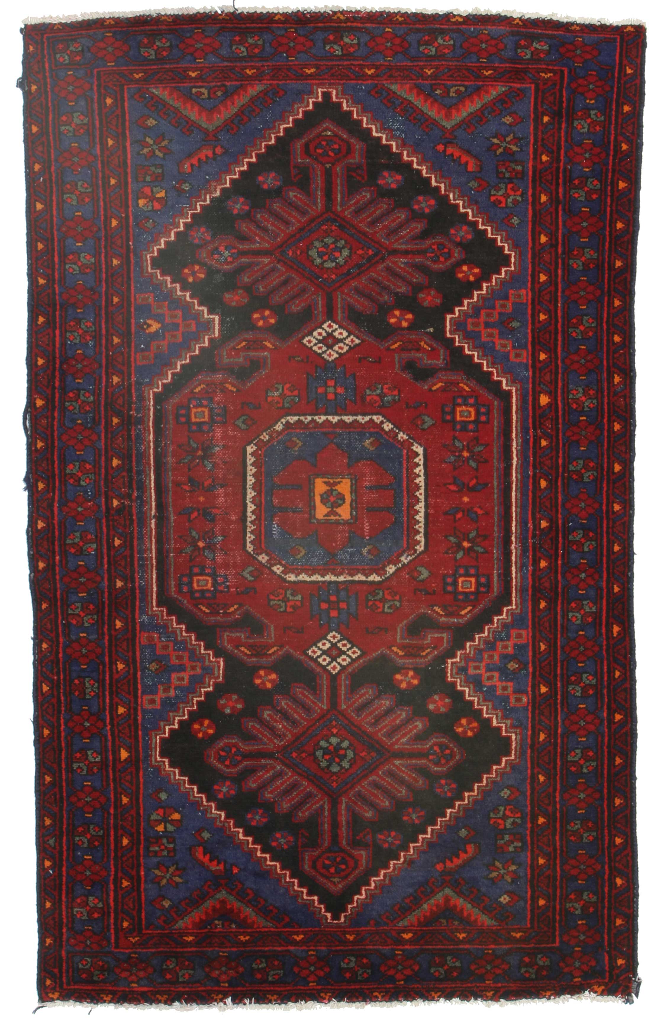 4 X 6 Antique Persian Bakhtiari Rug 9871 