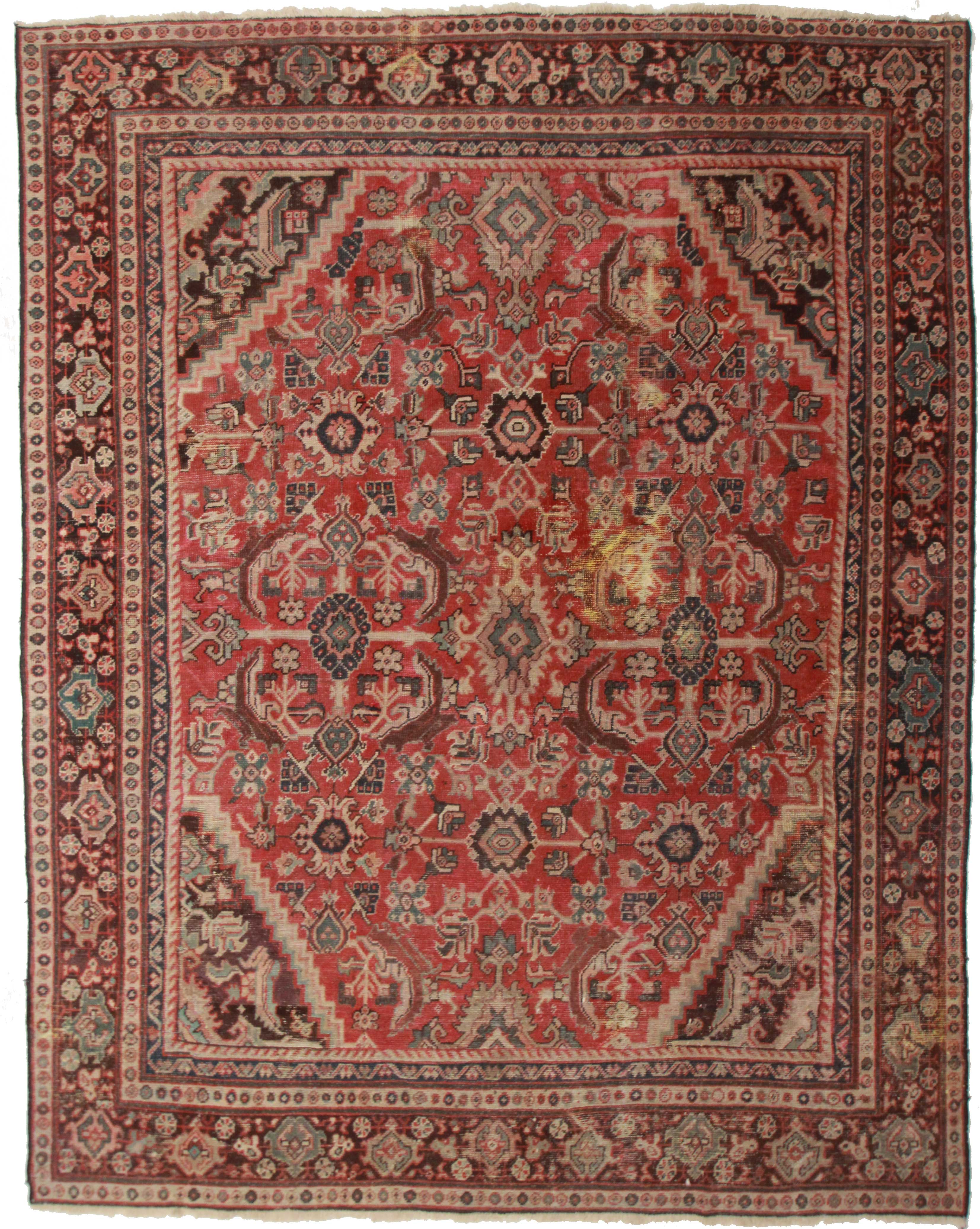 8 X 11 Antique Wool Persian Mahal Rug 14320 Exclusive Oriental Rugs 8 X 11 Antique Wool Persian Mahal Rug 14320